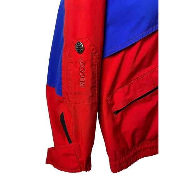 Vintage Schöffel Snow Powder Gore-Tex Hooded Ski Jacket Men's 40/L Red Blue READ - Picture 6 of 13